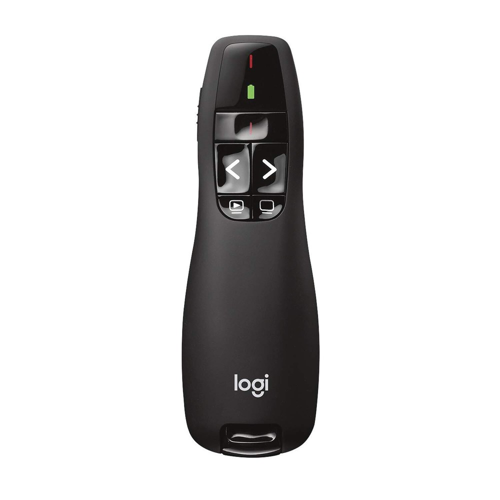Logitech Wireless Presenter R400 with Red Laser Pointer and USB Receiver