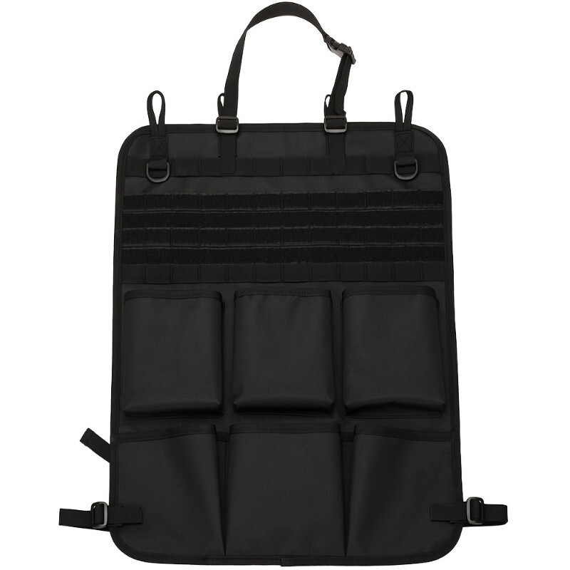 Tactical MOLLE Car Seat Organizer with Drink Holders
