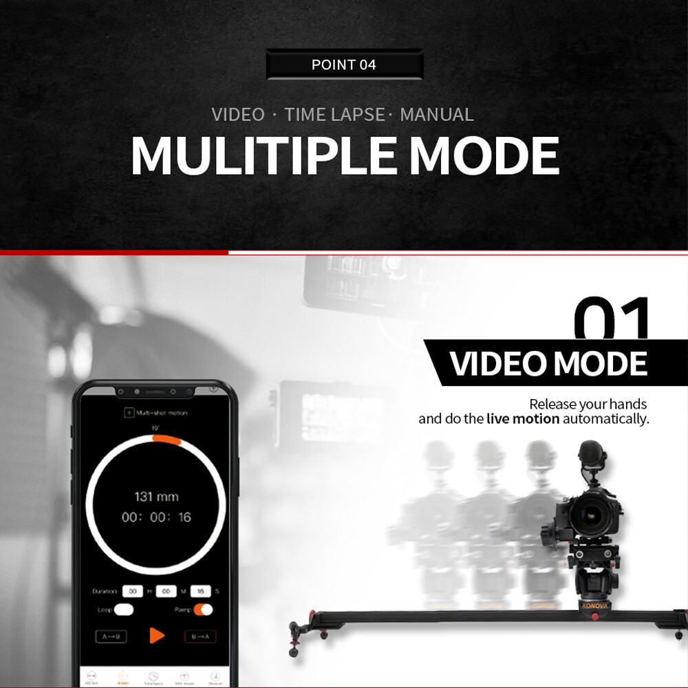 Konova New Motorized System KMS-S3 Wireless Bluetooth for Live Motion Timelapse