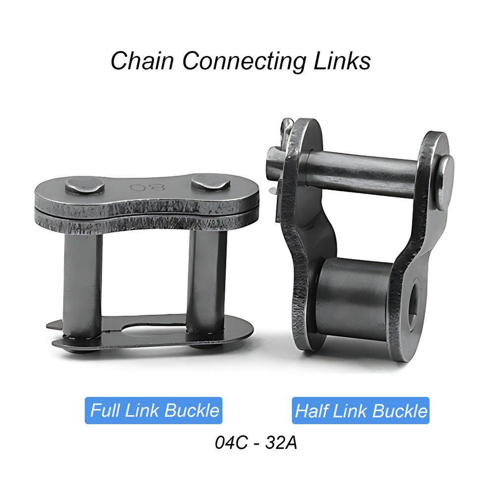 #25 - #160 Simplex/Duplex Roller Chains Full/Half Connecting Links Pitch 1/4"-2"