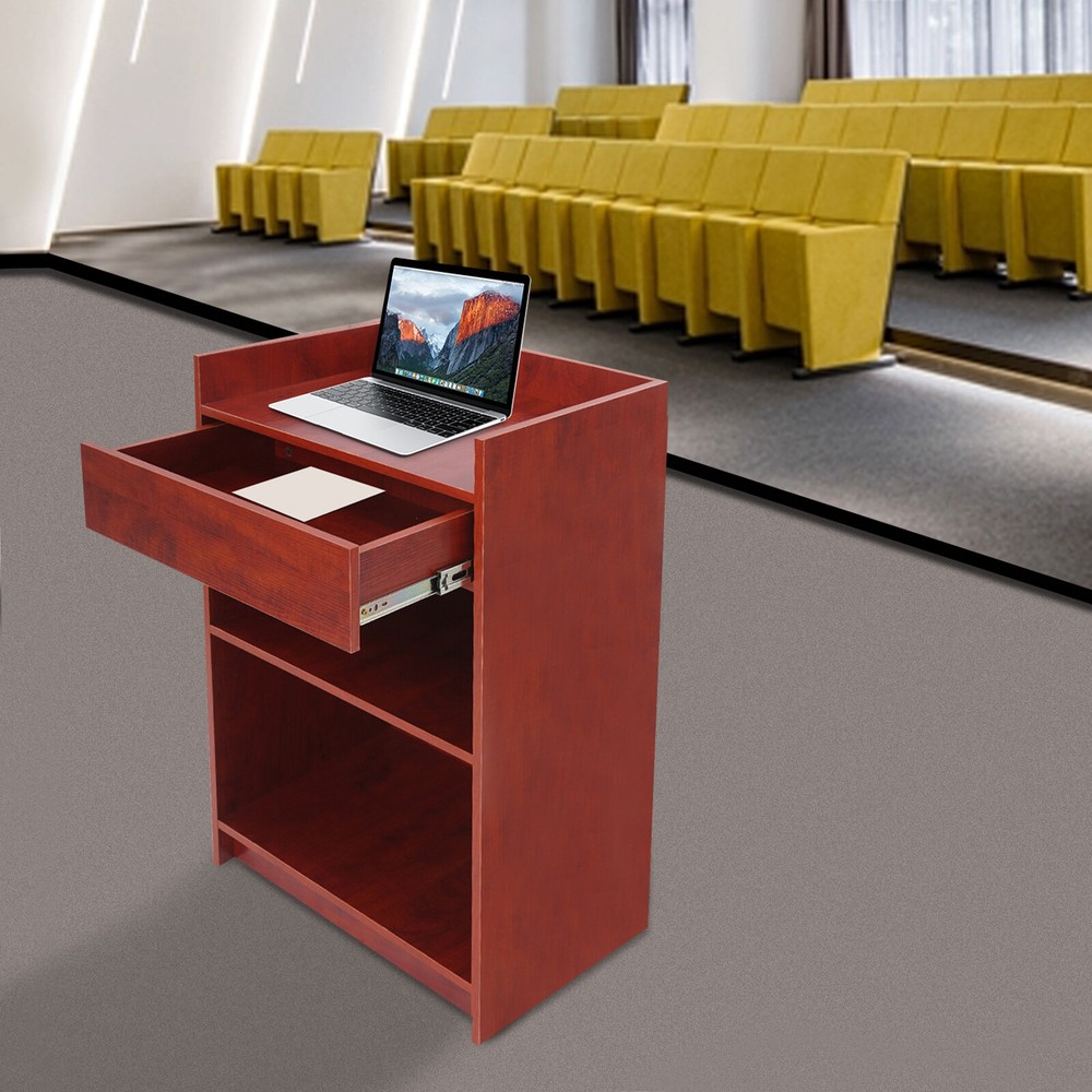 Maple Leaf Color Office Presentation Stand Church Presentation Stand With Drawer