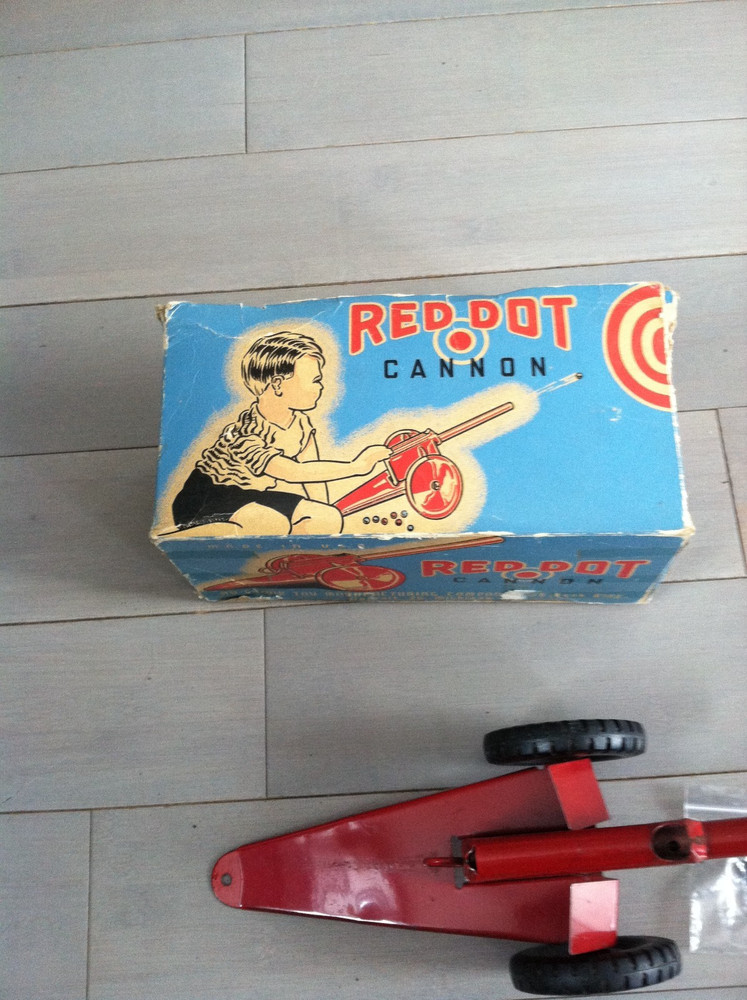 Vintage Red Dot Cannon with Original Box