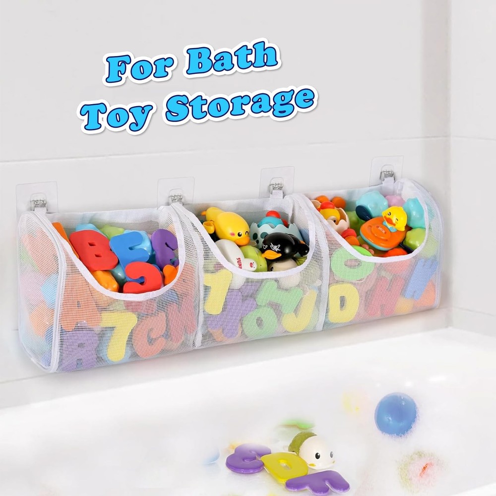 6 Pack Shower Caddy Adhesive Replacement, Extra Thick Bath Toy Storage Replac...
