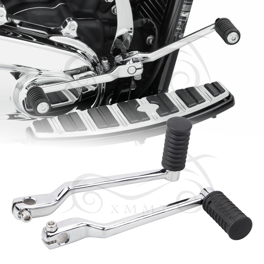 CNC Heel Toe Shift Lever W/ Split Rubber Shifter Peg For Harley Touring Softail