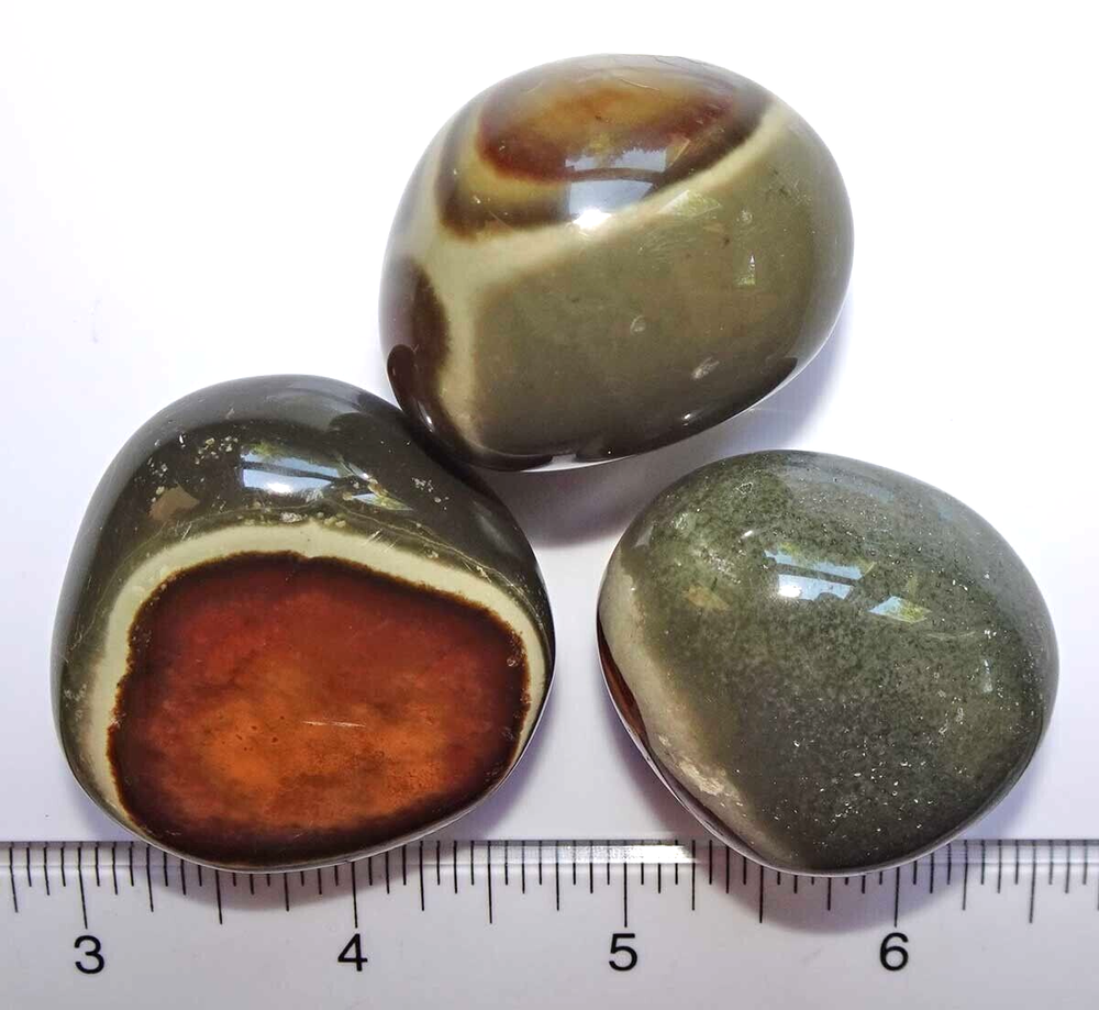 Polychrome Jasper - 3 Polished Pebbles - Madagascar sc749g