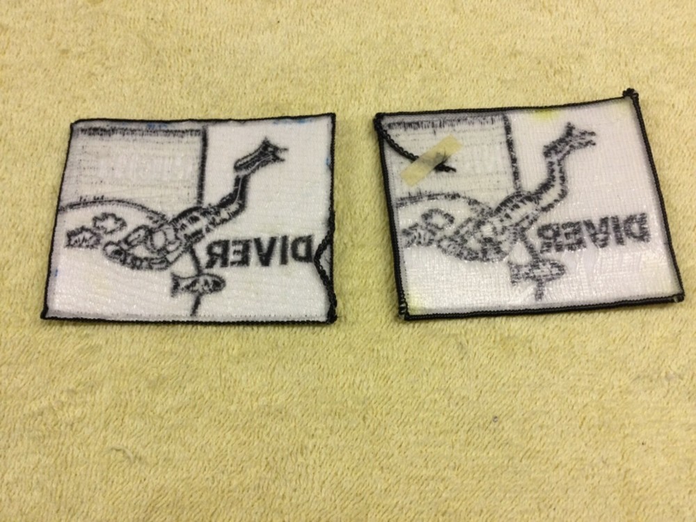 NIGHT DIVER SCUBA PATCHES - 2 TOTAL PATCHES