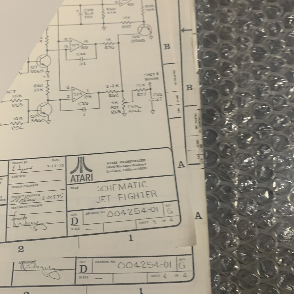 Original Jet Fighter Atari arcade Video game manual