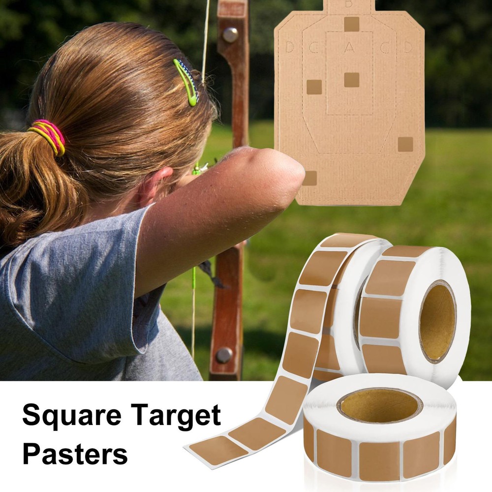 3 Rolls Action Target Paster Brown Square Repair Shooting Range Target Paster