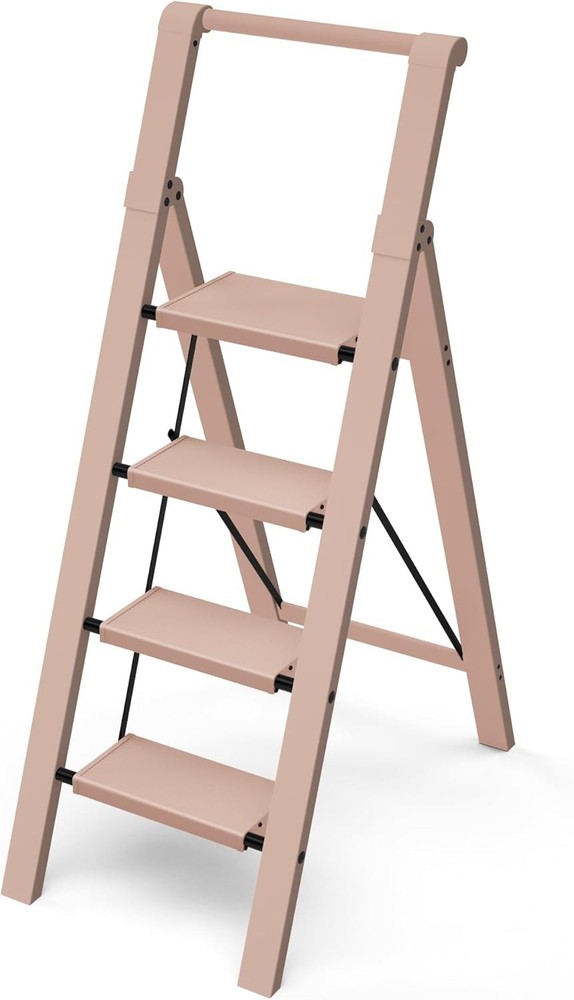 3 Step Ladder Lightweight Aluminum Step Stool W/ Convenient Handgrip Folding