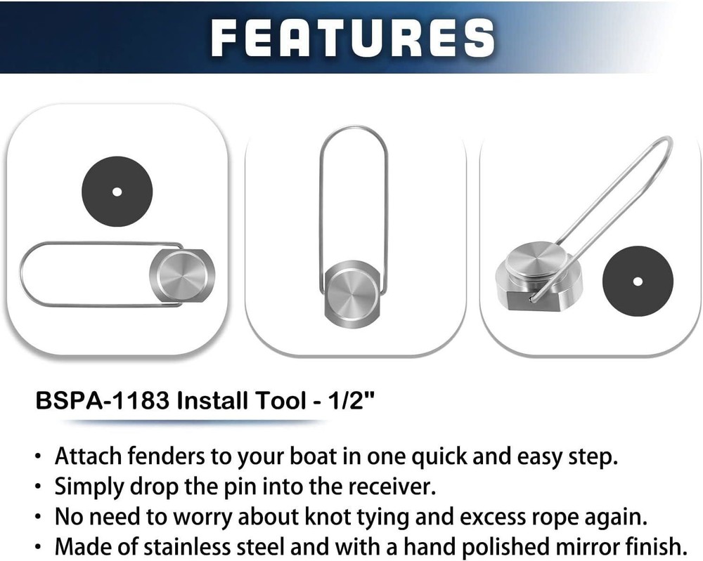 Installer Tool Fits Use with 1/2" Quick Release Fender Receiver Installation