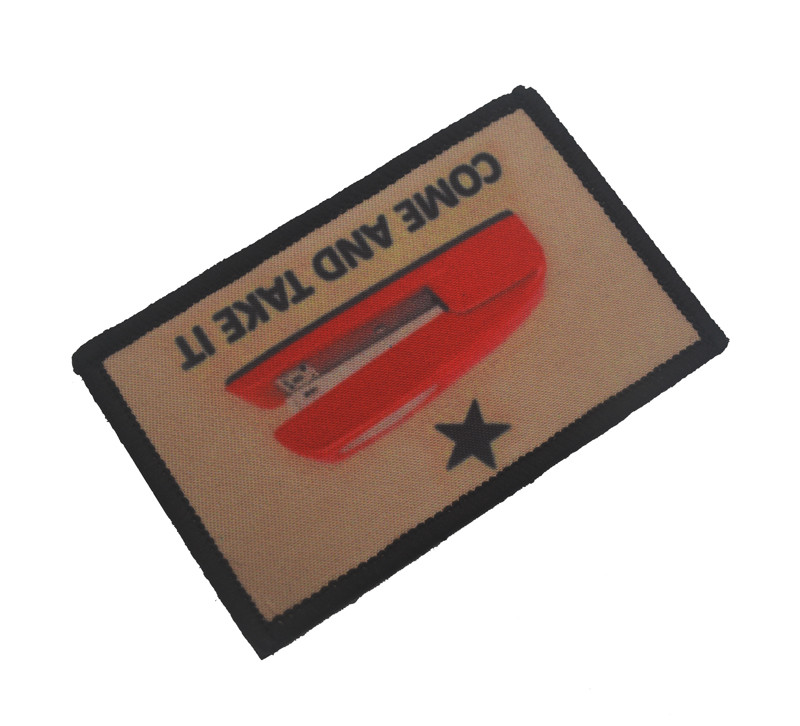 COME AND TAKE IT TEXAS STAPLER 3D BADGE EMBROIDERED HOOK LOOP PATCH /01
