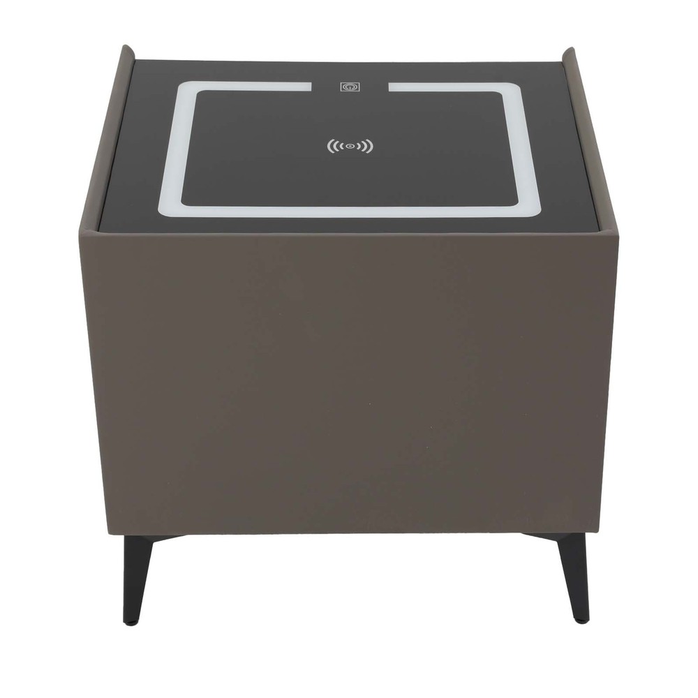 Bluetooth Speaker Smart Bedside Table with Light USB & Wireless Charging