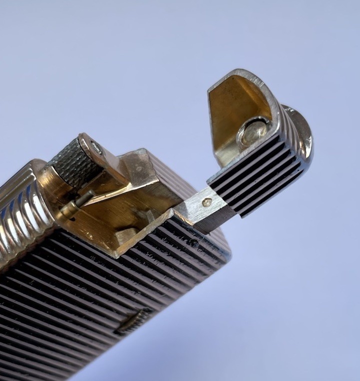 Dunhill Solid Silver ‘GILT FINISH’ Aldunil (LARGE) Lighter - Fully Overhauled
