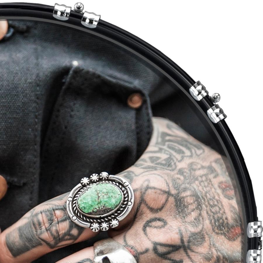 20" Custom Bass Kick Drum Front Head Graphical Graphic Hands 1