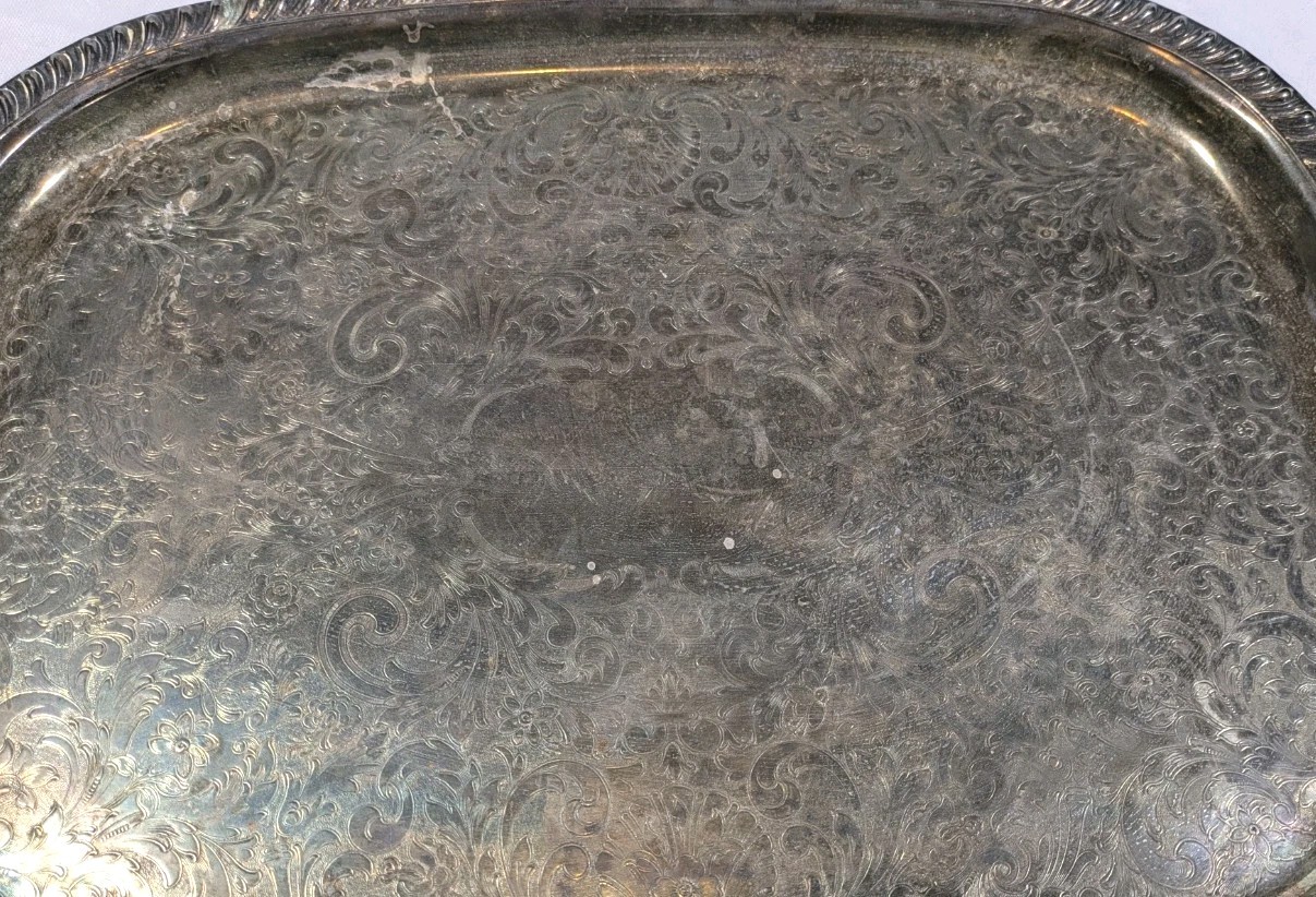Vintage Silverplate Serving Tray Leonard Silver MRRS Mfg Corp Made In USA