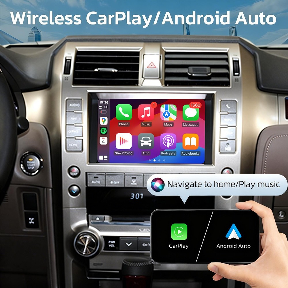 Wireless CarPlay Android Auto Module Interface Kit for Lexus GX460 2014-2021