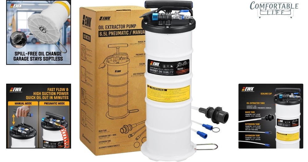 Universal Fluid Extraction Pump - Effortless Oil Changes for all Vehicles