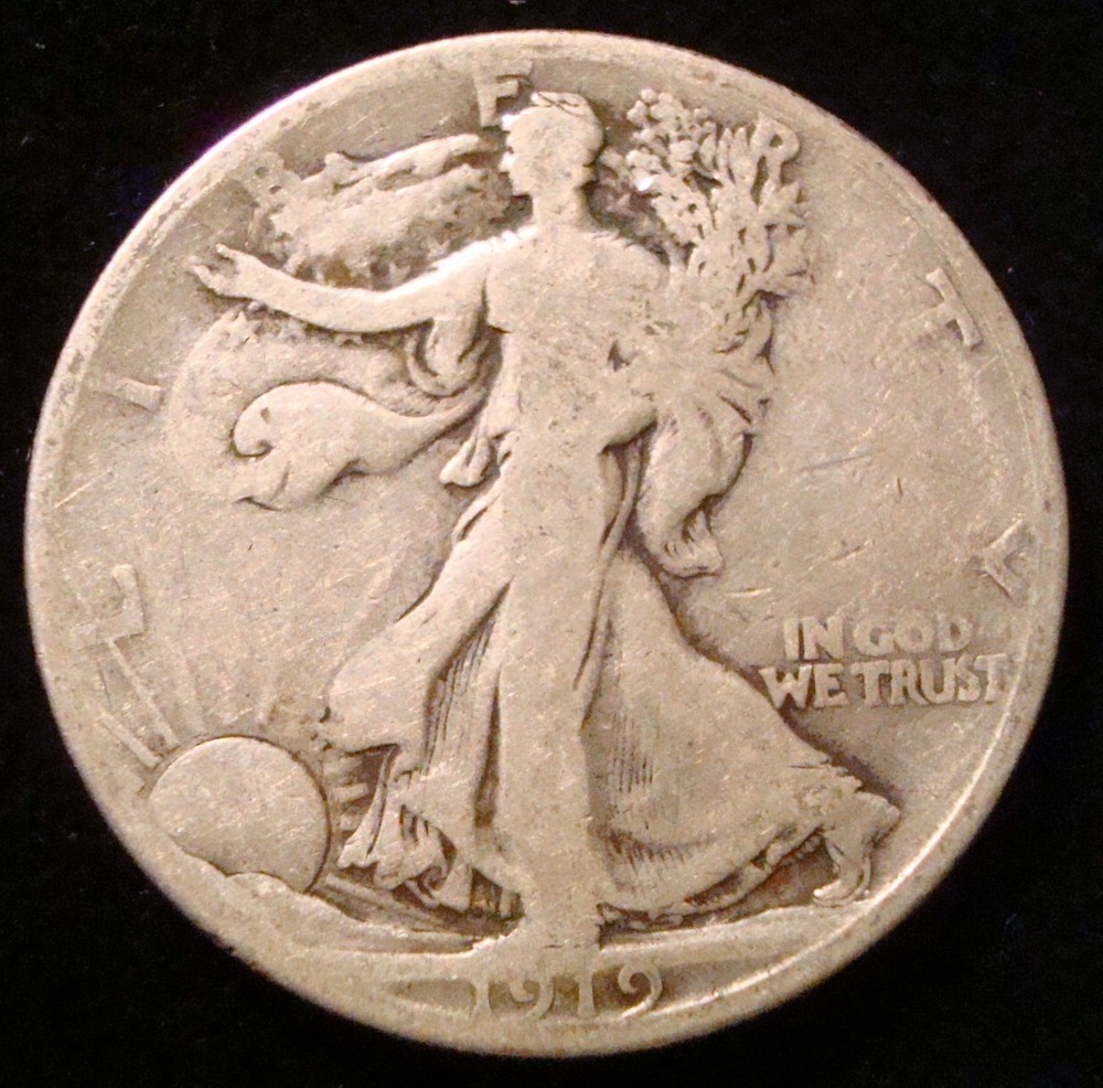 1919-S Walking Liberty Half dollar