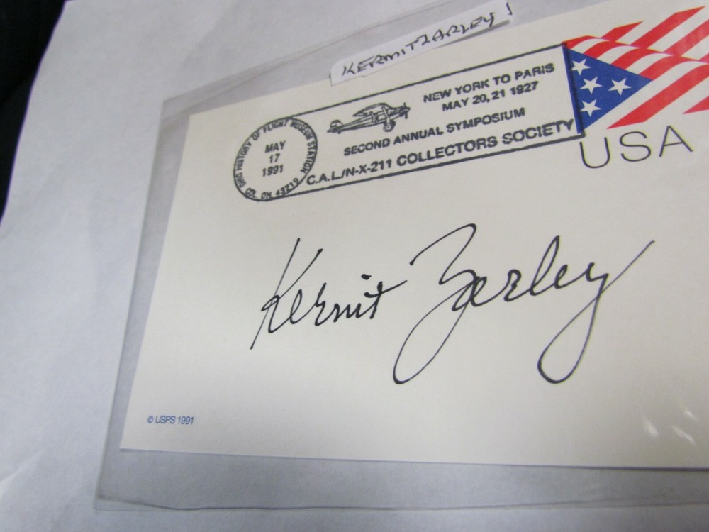 Kermit Zarley autographed Postcard