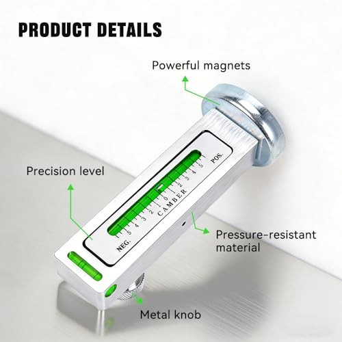 2 Pack Adjustable Magnetic Gauge Tool, Universal Aluminum 2 Pack - Silver