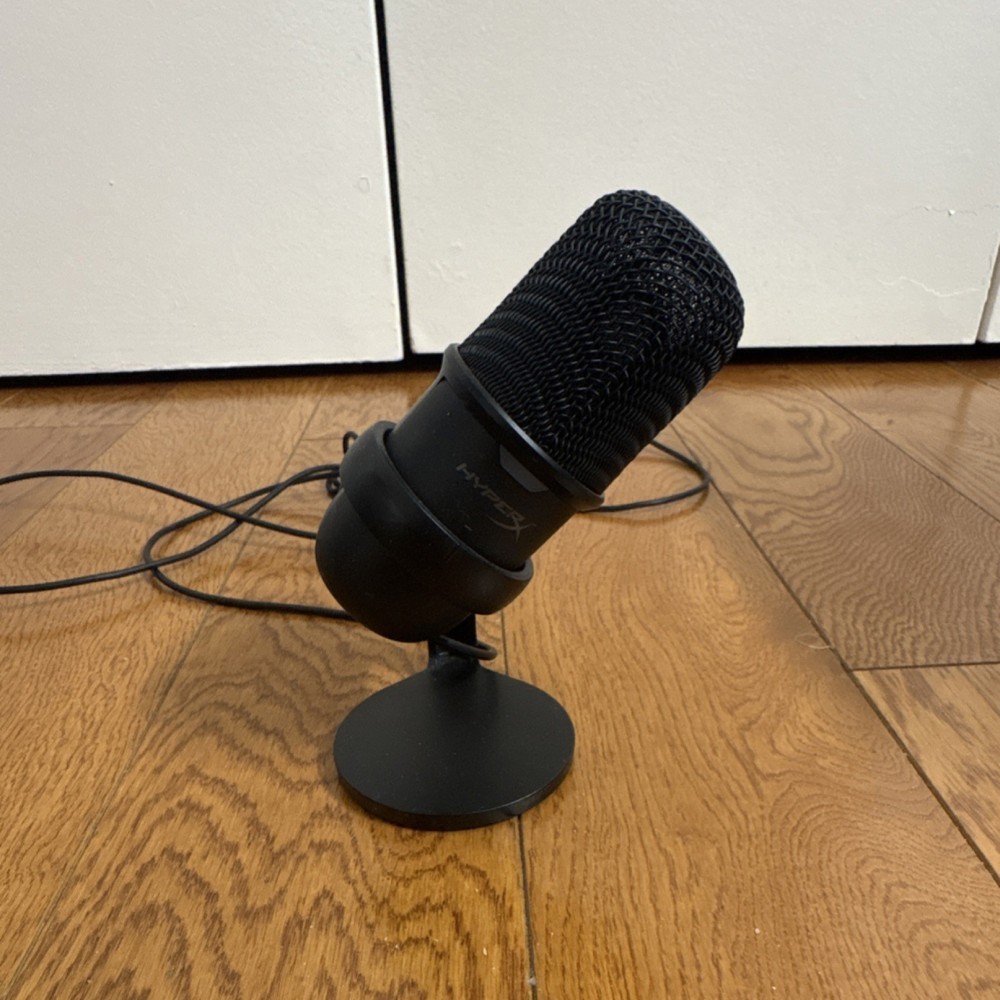 HyperX Solocast USB Microphone Black Adjustable Stand Freestanding