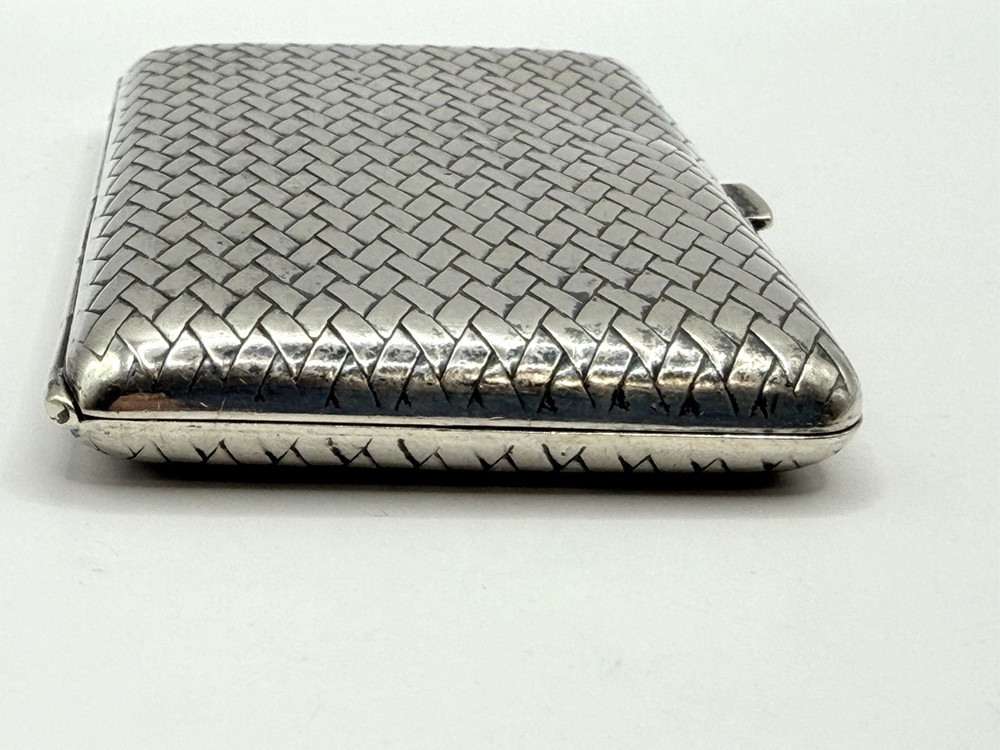 Antique Danish 830S Silver ELW Cigarette Box Case E L Weimann