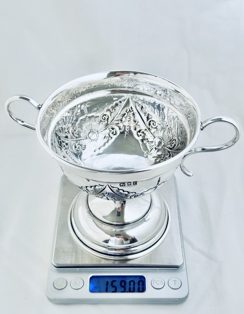 Solid Sterling Silver Twin Handled Cup London Fully Hallmarked 1932