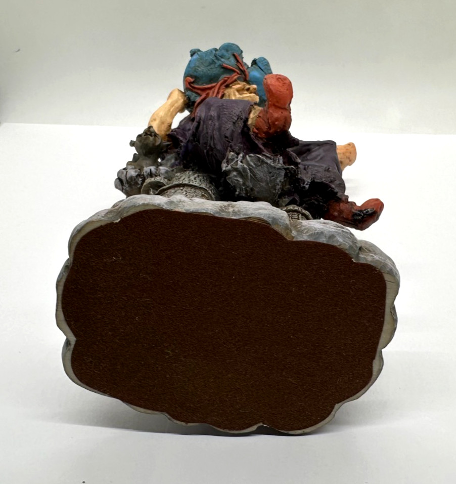9" Floating Witch Over Castle & Bat Resin Figure