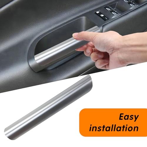Front Left Interior Door Armrest Handle Cover, Interior LT# 1 PC Silver