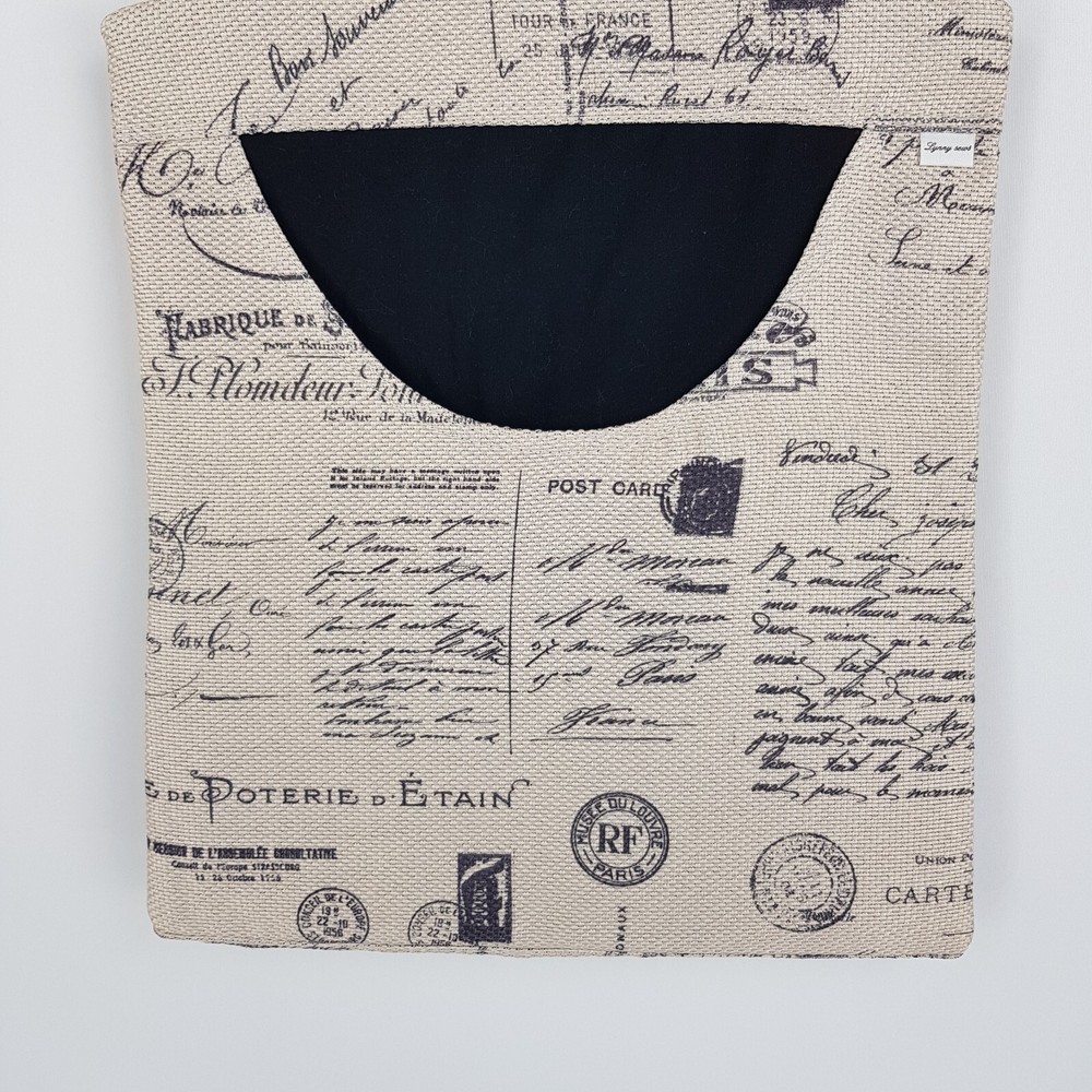 Peg Bag Handmade Beige Postcard Paris Print Lined Laundry Clothes Peg Holder