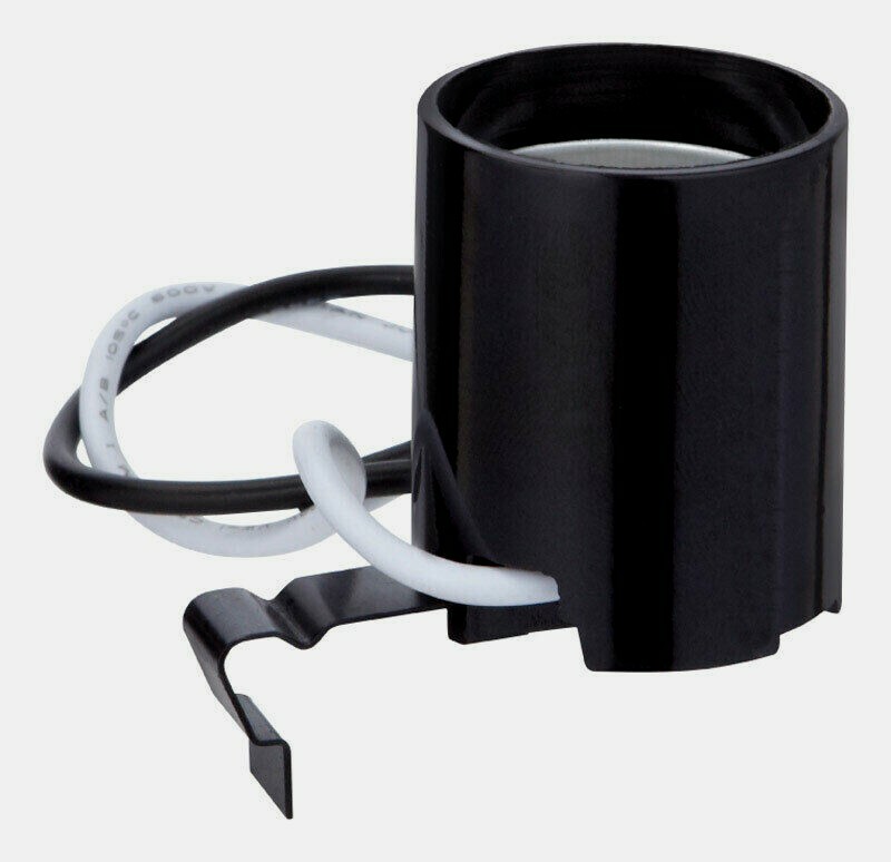 Jandorf SNAP-IN Phenolic Medium Base (E26) Single-Spring Clip SOCKET 1pk 60543
