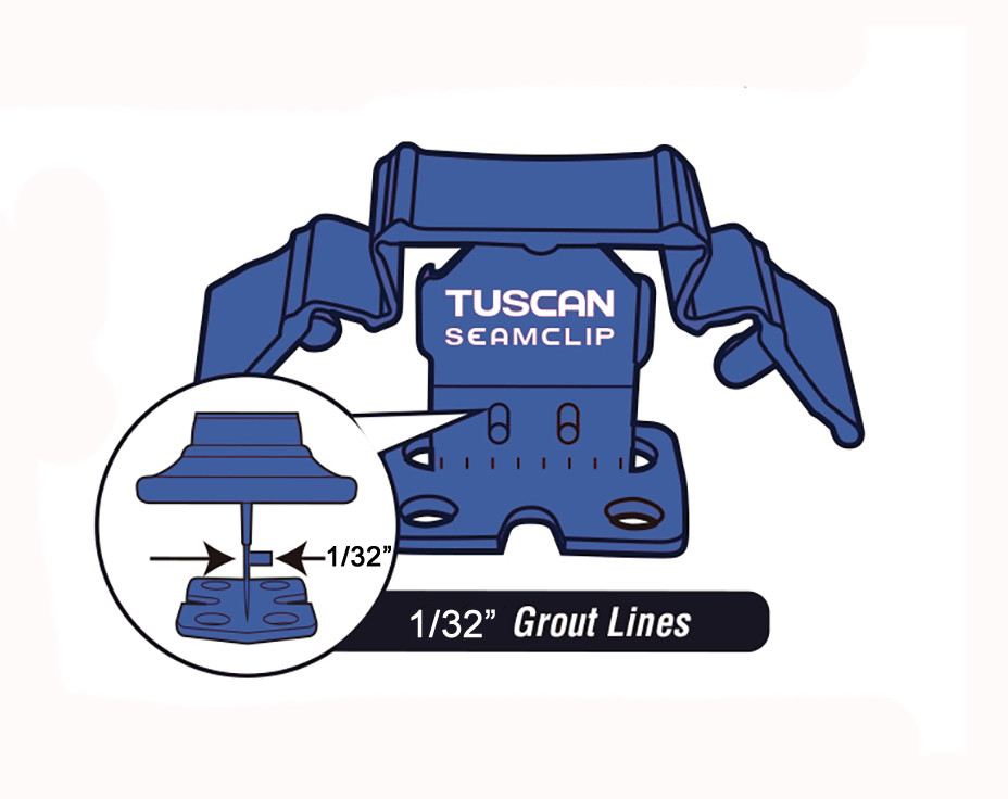 Tuscan Blue SeamClip Leveling System Lippag free System