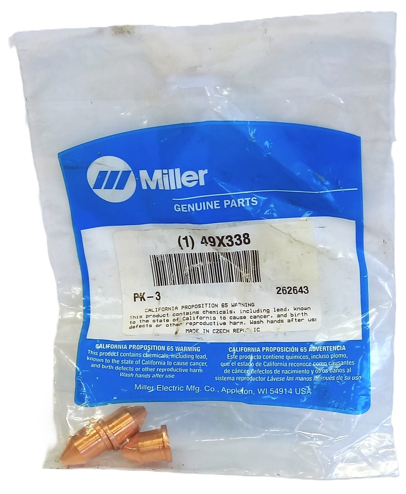 Miller 49x338 2626-43 Plasma Torch Tips