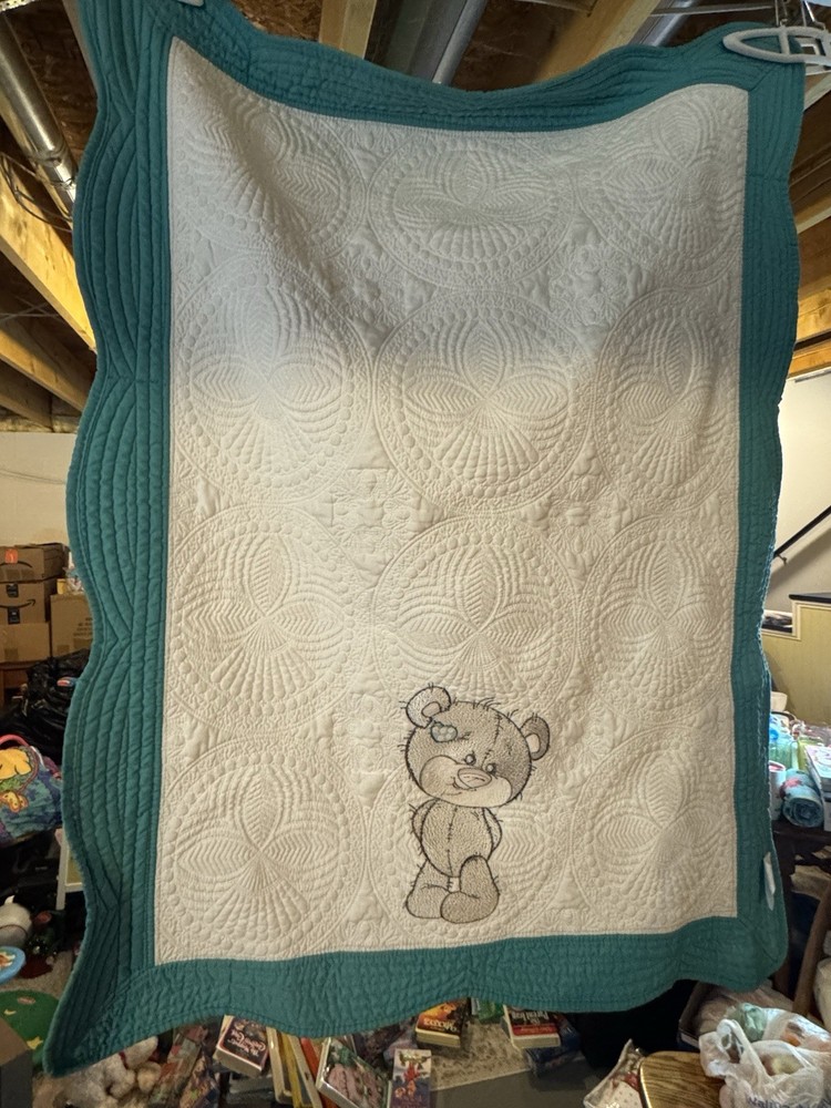 Quilted Bear Baby Blanket 36”x 45”