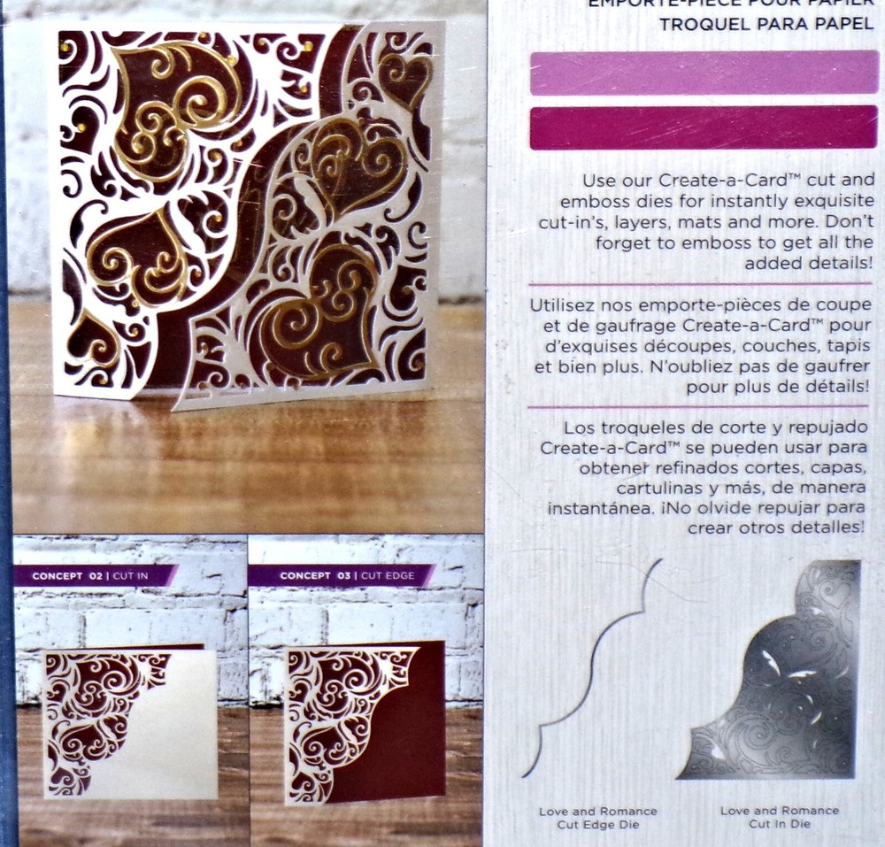 Gemini Love and Romance Create a Card 2pc Set 3 Concepts + Gatefold Design HTF