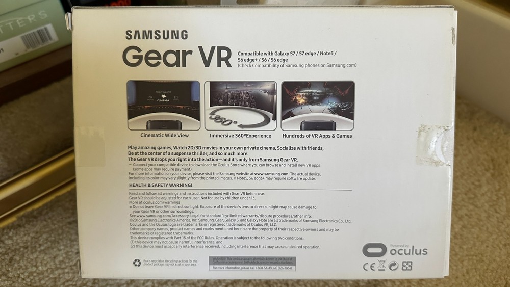 Samsung Gear VR Model Oculus VR Headset