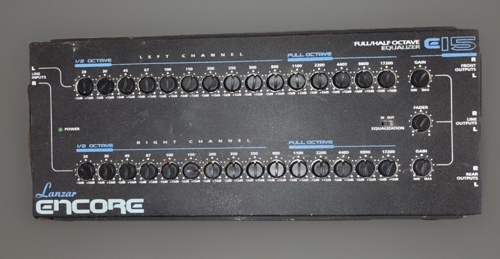 Lanzar  E15 Encore Full/Half Octave Equalizer Rare  Condition