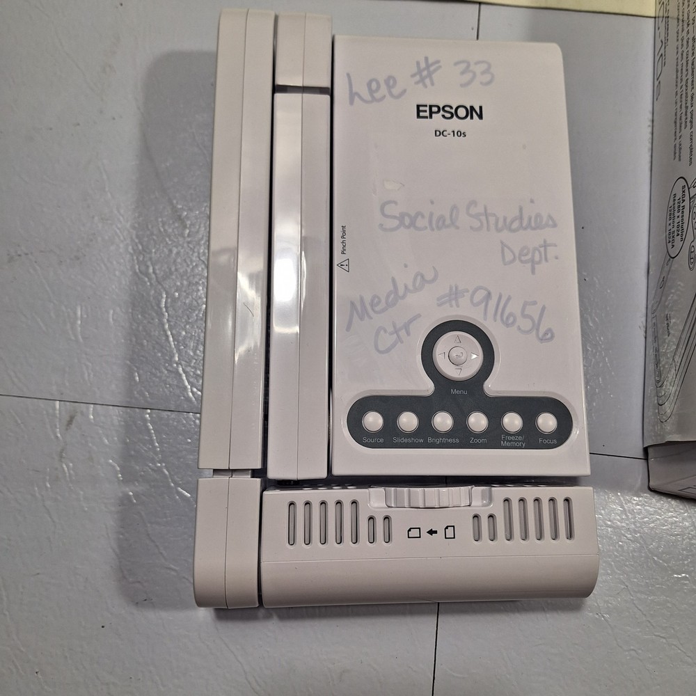 Epson ELPDC10s Document Camera DC-10S No Power Cord