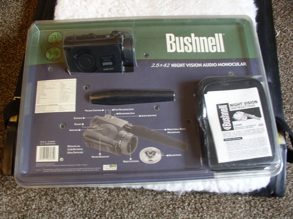 Bushnell Night Vision 2.5X42 Audio Monocular