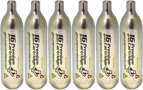 16 Gram CO2 Cartridges (Non-Threaded) - 6 Pack