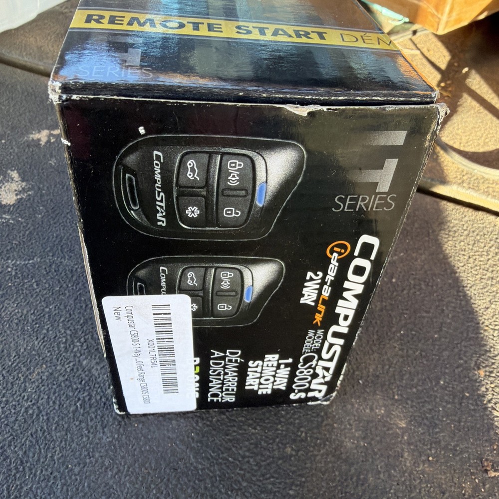 Compustar Cs800-s 1-way Remote Start With 2 4-button Remotes 1000 Feet Range