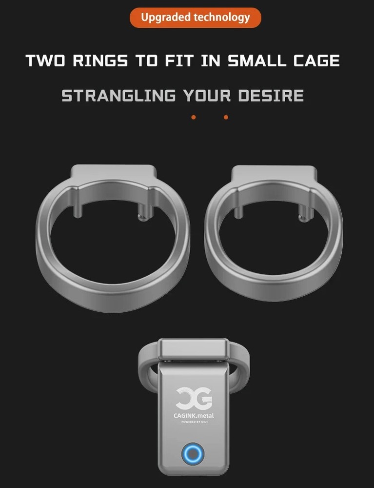 Metal Chastity Lock AI Function Remote APP Control Bluetooth Timing Penis Lock