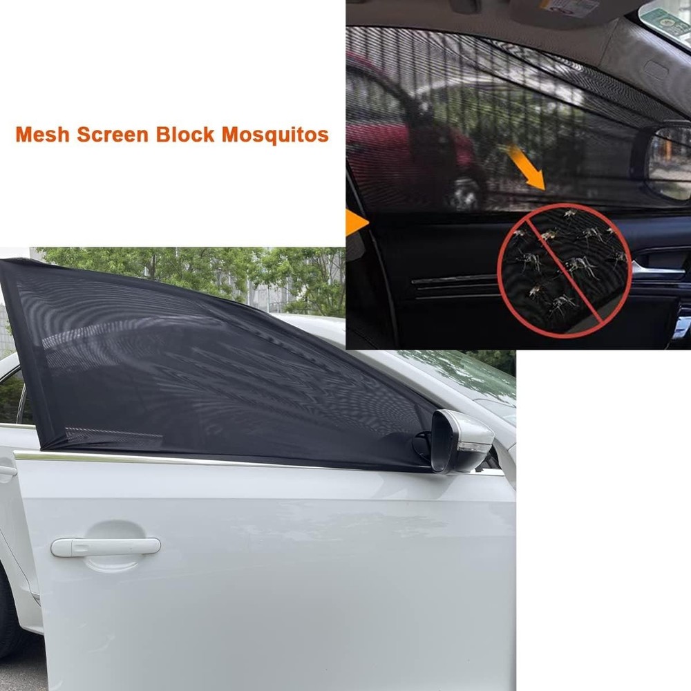 2Pack Car Front Window Shade Mesh Cover UV Block Privacy Ventilation