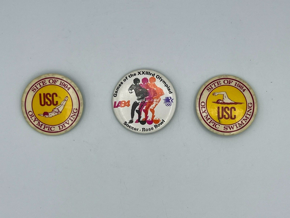 Lot of 3 Olympic Pin Backs
