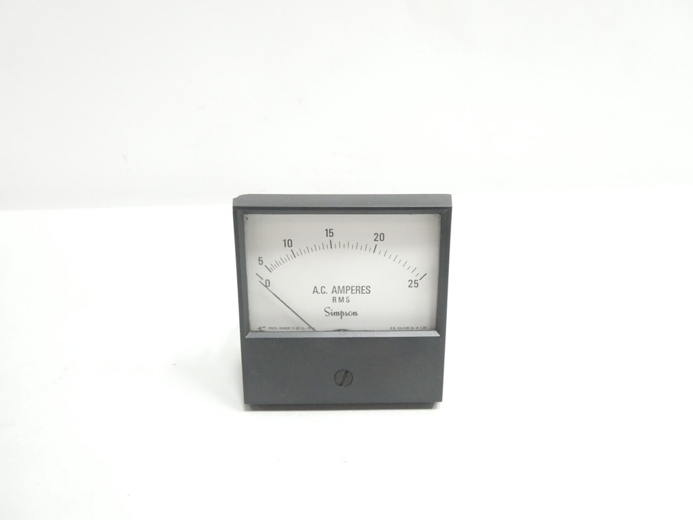 Simpson 2153 Panel Ammeter 0-25a Amp