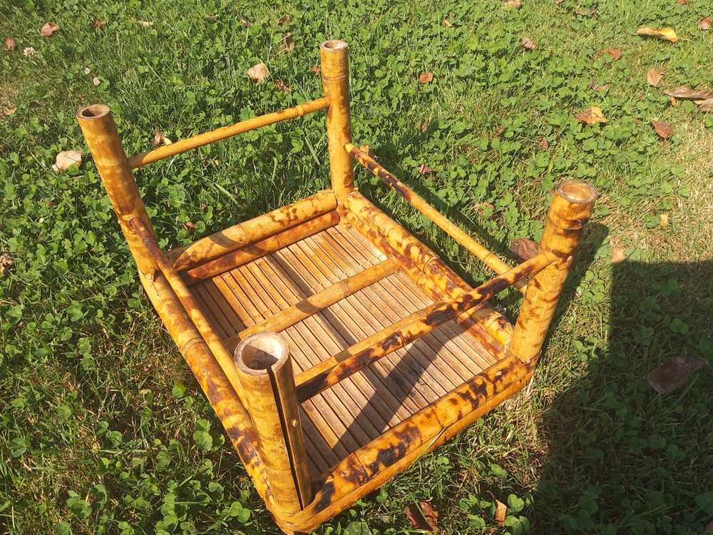 Bamboo Golden Brown Foot Stool
