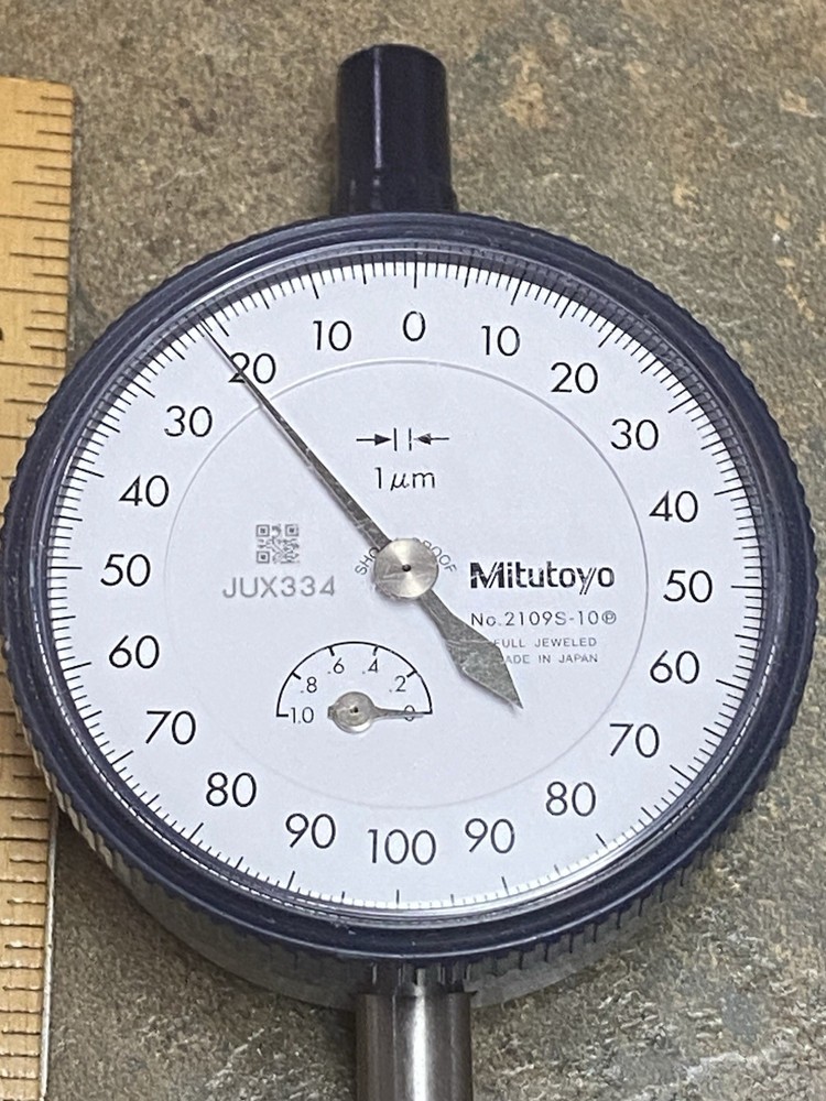 Mitutoyo dial indicator 2109s-10 FULL JEWELED
