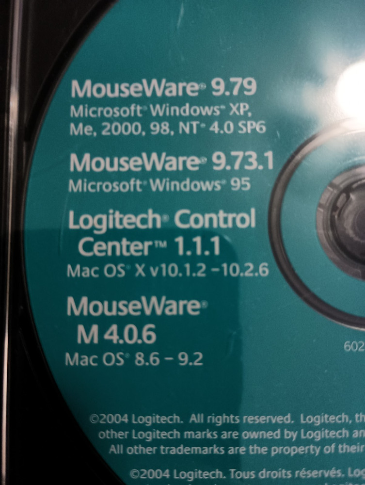 Logitech Mouseware - drivers & documentation cd - Windows & Mac - 2004
