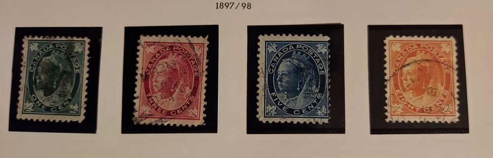 Canada 1897  Queen Victoria "Maple Leaf" 1C 3C 5C 8C