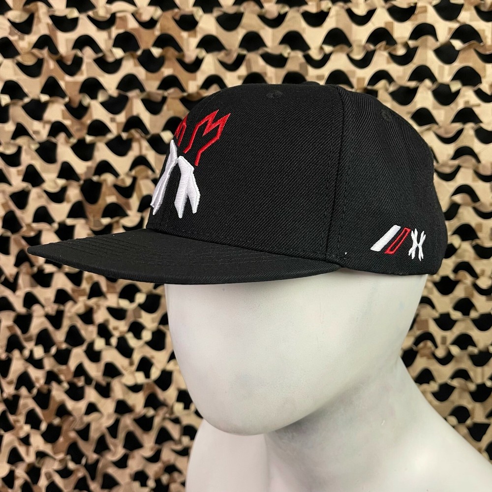 NEW HK Army Split Snap Back Hat - Black/White/Red
